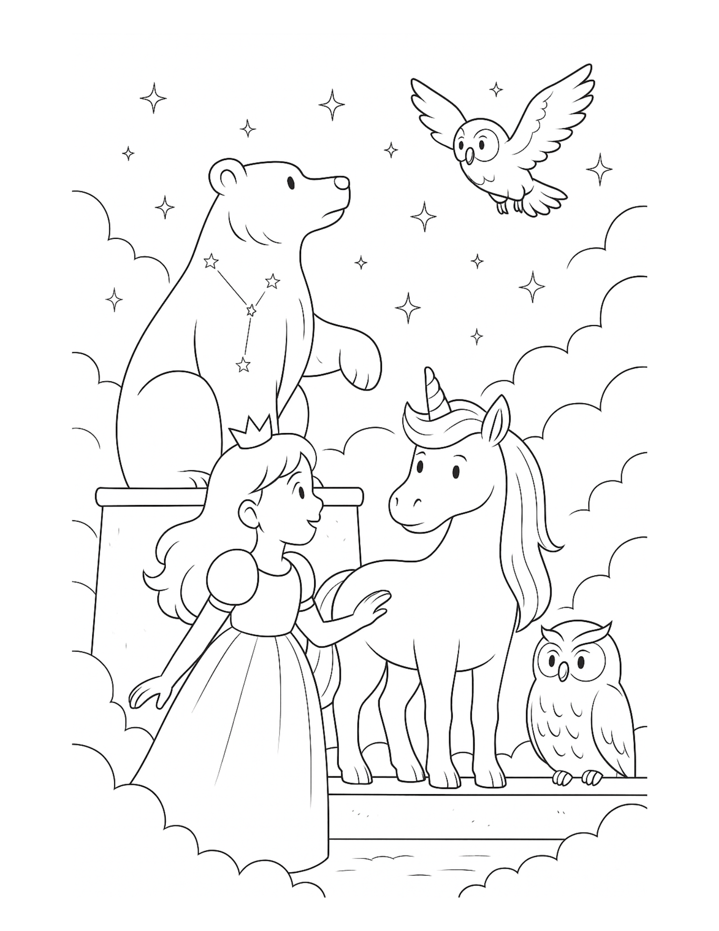 Lila et le Secret des Constellations – Livre enfant à lire et à colorier | ENIALYS Créations