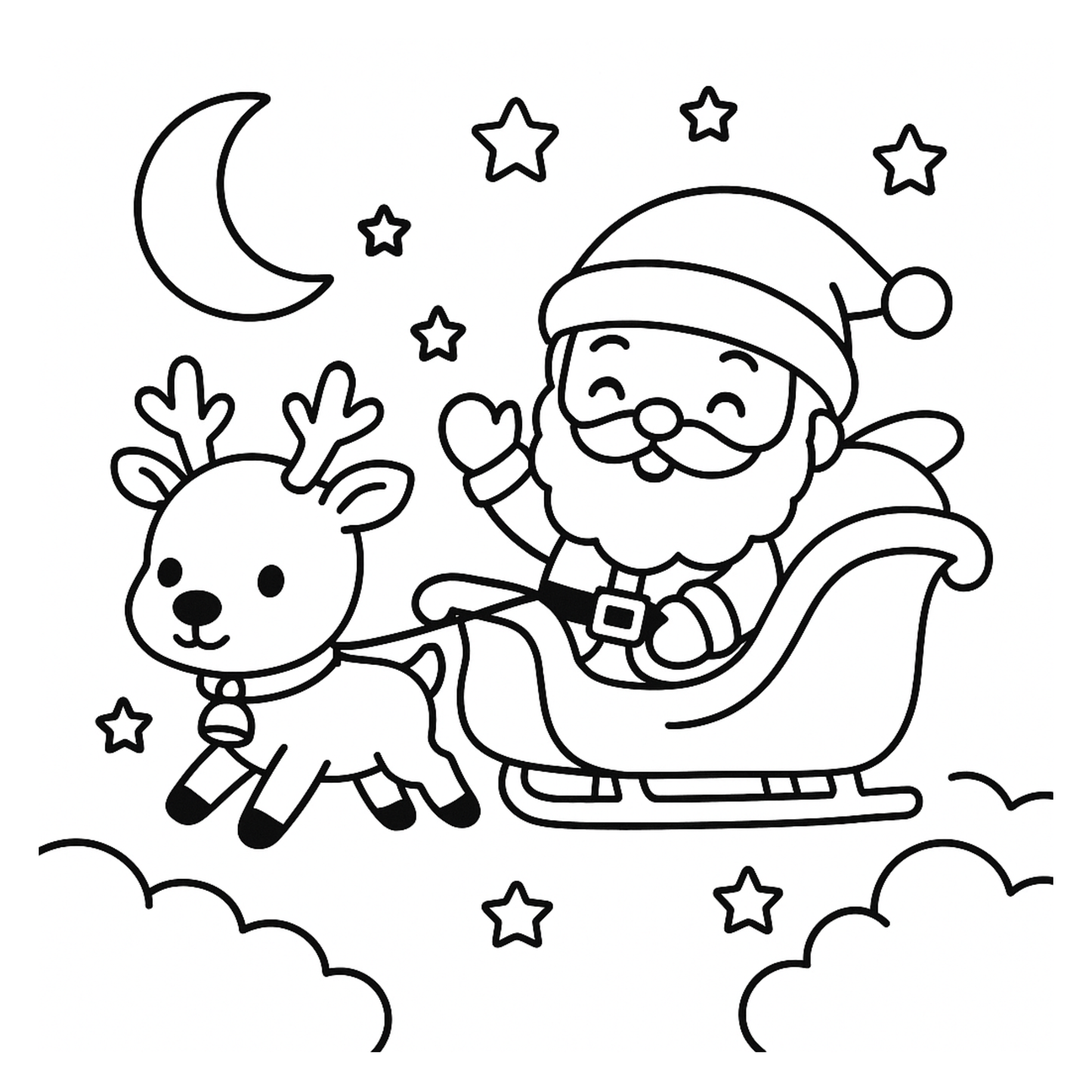 Mon Noël Kawaii à Colorier – 50 dessins mignons pour enfants | ENIALYS