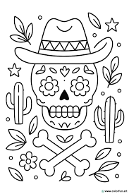 Dia de los Muertos – Livre de coloriage anti-stress adulte | ENIALYS