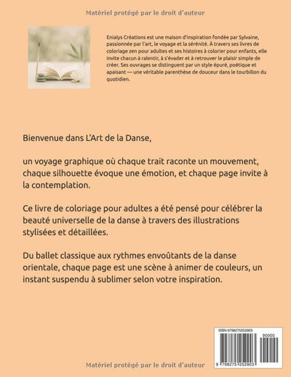 L’Art de la Danse – Livre de coloriage adulte artistique & anti-stress | ENIALYS