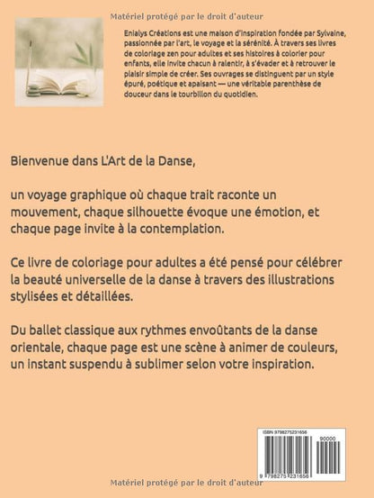 L’Art de la Danse - Livre de coloriage adulte anti-stress pour une relaxation artistique | ENIALYS