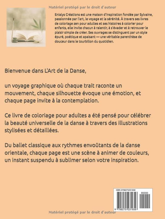 L’Art de la Danse - Livre de coloriage adulte anti-stress pour une relaxation artistique | ENIALYS