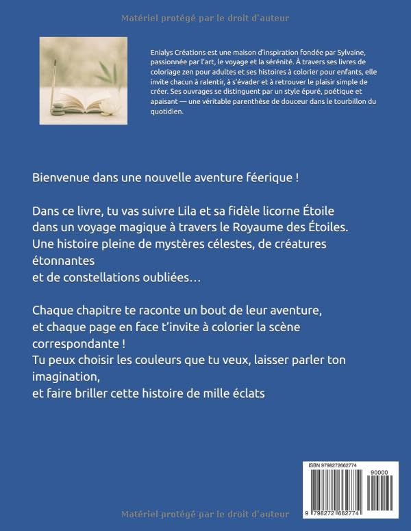 Lila et le Royaume des Étoiles – Livre enfant à lire et à colorier | ENIALYS Créations