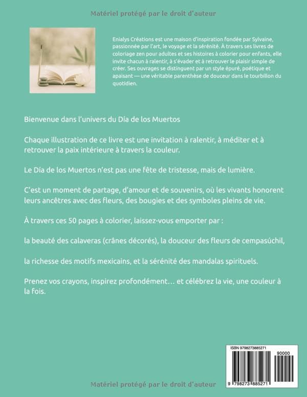 Dia de los Muertos – Livre de coloriage anti-stress adulte | ENIALYS