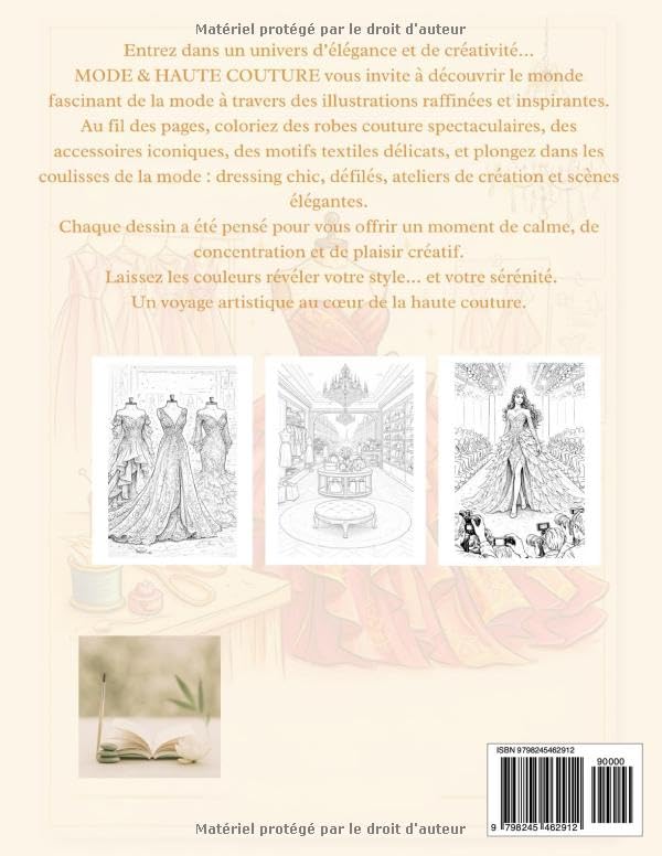 Mode & Haute Couture – Livre de coloriage anti-stress mode adulte | ENIALYS Créations