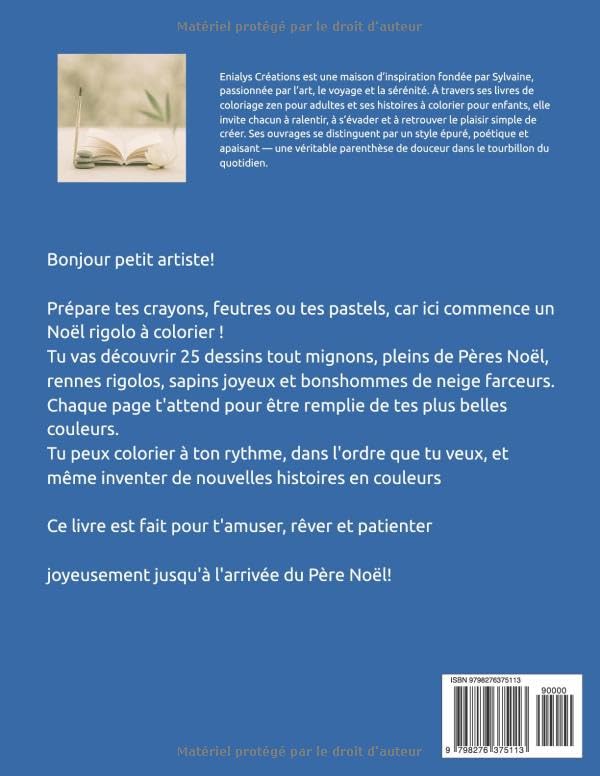 Noël rigolo à colorier – Livre de coloriage enfant Noël | ENIALYS Créations