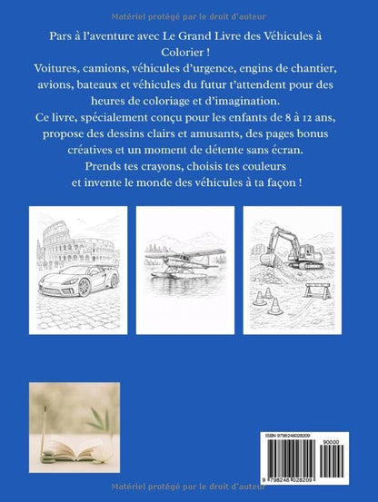 Le Grand Livre des Véhicules à colorier – Livre enfant voitures & camions | ENIALYS Créations