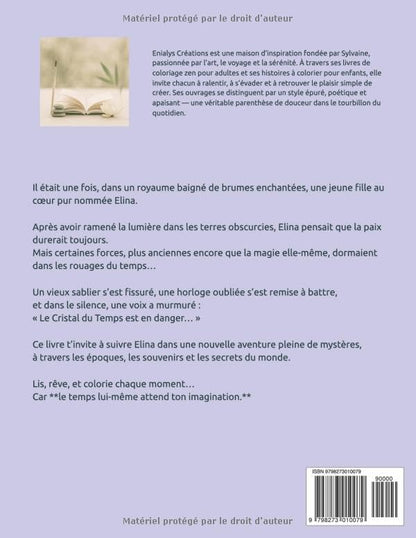 Elina et le Cristal du Temps – Livre enfant à lire et à colorier | ENIALYS Créations