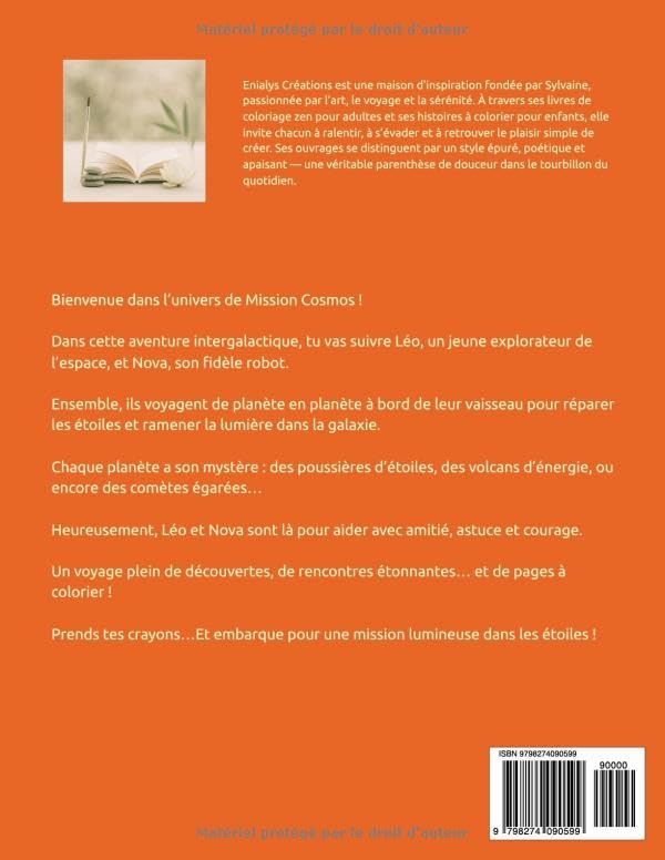Mission Cosmos – Livre enfant espace coloriage à lire et colorier | ENIALYS Créations