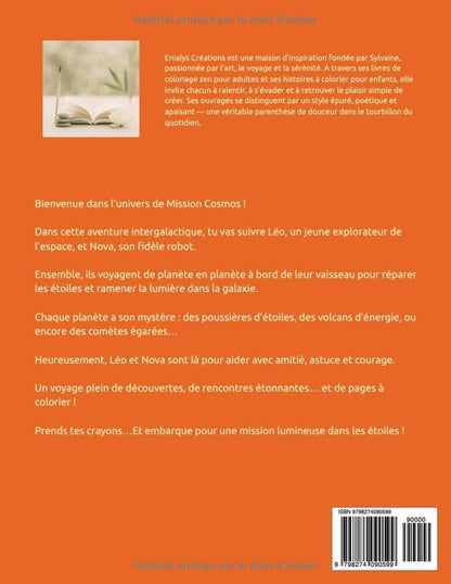 Mission Cosmos – Livre enfant espace coloriage à lire et colorier | ENIALYS Créations