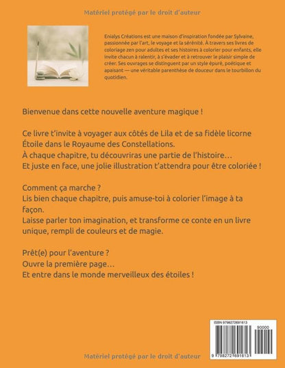 Lila et le Secret des Constellations – Livre enfant à lire et à colorier | ENIALYS Créations