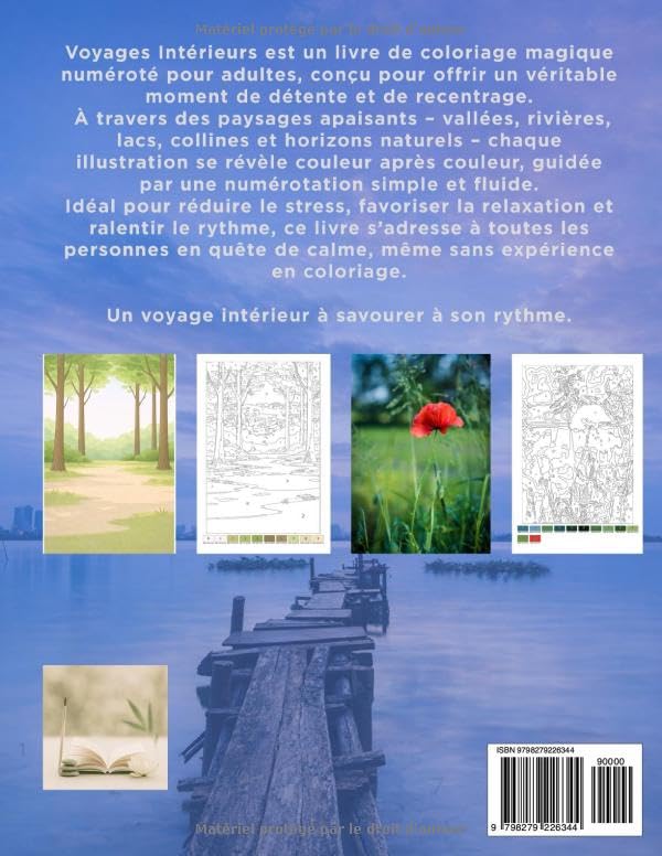 Voyages Intérieurs - Coloriages numérotés anti-stress pour adultes | ENIALYS Créations
