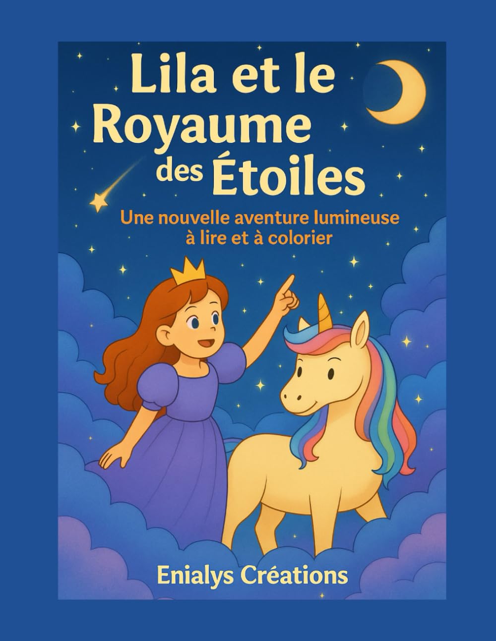 Lila et le Royaume des Étoiles – Livre enfant à lire et à colorier | ENIALYS Créations