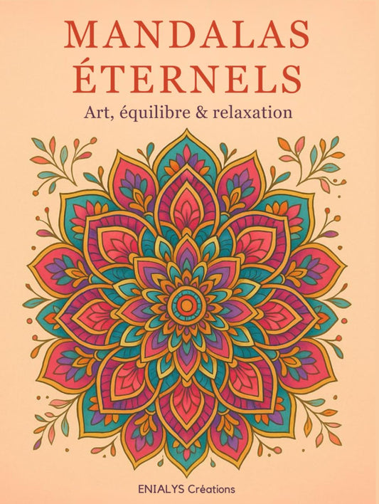 Mandalas Éternels – Livre de coloriage mandalas anti-stress adultes | ENIALYS Créations