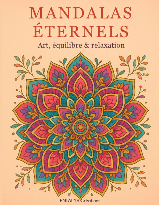Mandalas Éternels – Livre de coloriage mandalas anti-stress adultes | ENIALYS Créations