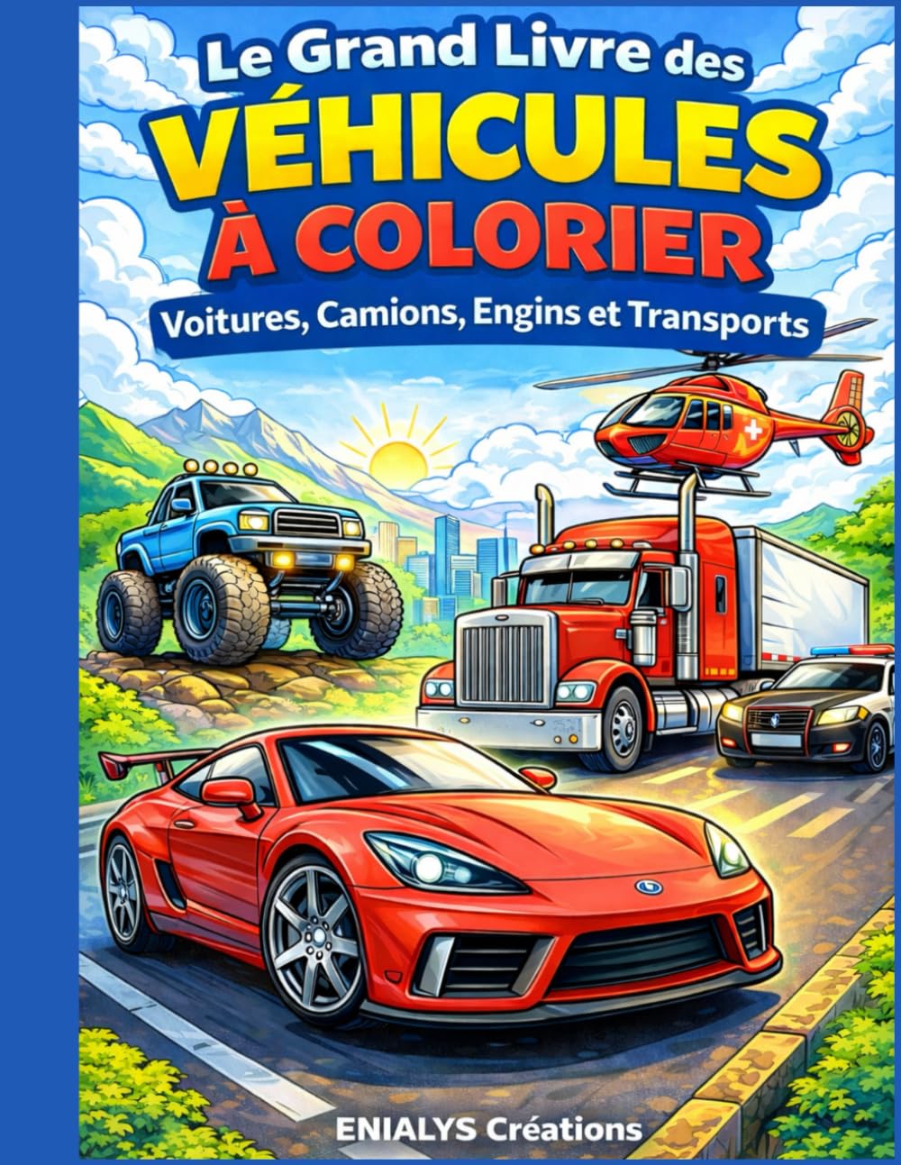 Le Grand Livre des Véhicules à colorier – Livre enfant voitures & camions | ENIALYS Créations