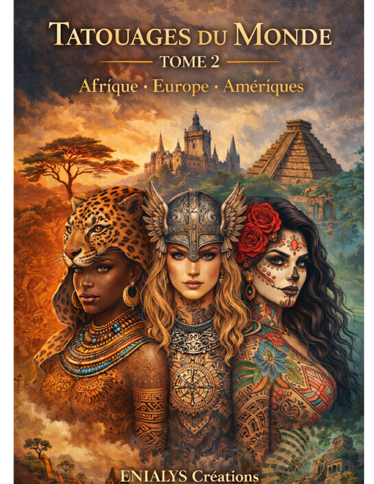 Tatouages du Monde – Tome 2 Livre de coloriage adulte relié