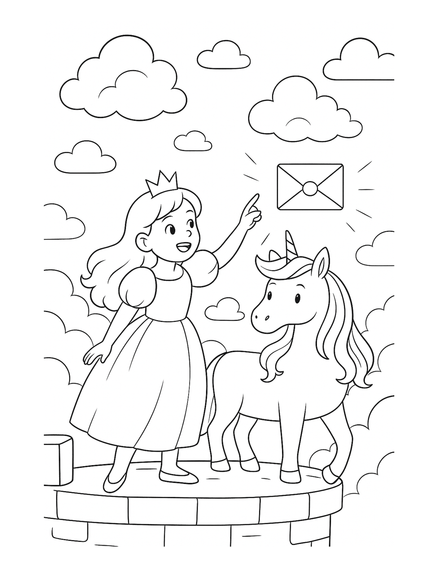 Lila et le Royaume des Nuages – Livre enfant à lire et à colorier | ENIALYS Créations