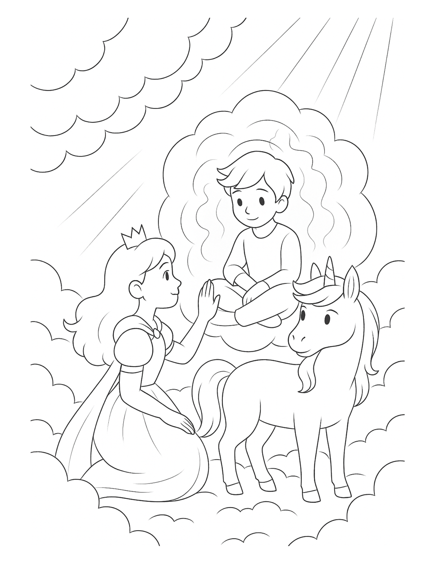 Lila et le Royaume des Nuages – Livre enfant à lire et à colorier | ENIALYS Créations