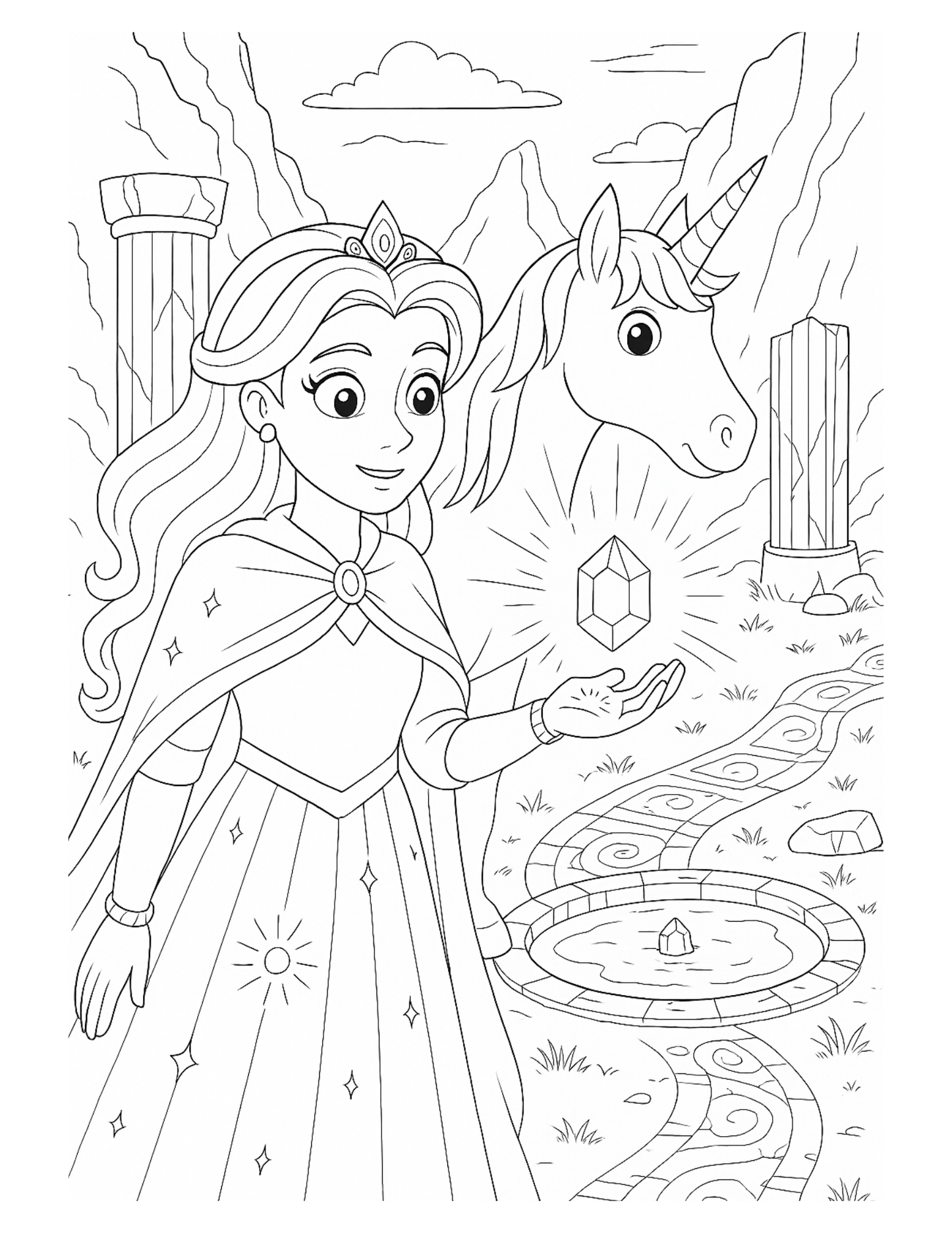 Elina et l’Œil d’Aeternia – Quête fantastique à lire et colorier | ENIALYS