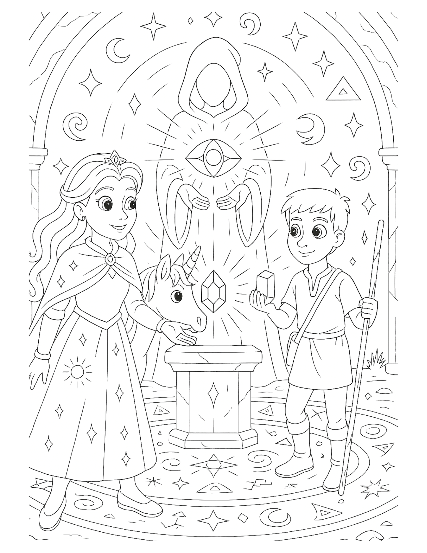 Elina et l’Œil d’Aeternia – Quête fantastique à lire et colorier | ENIALYS