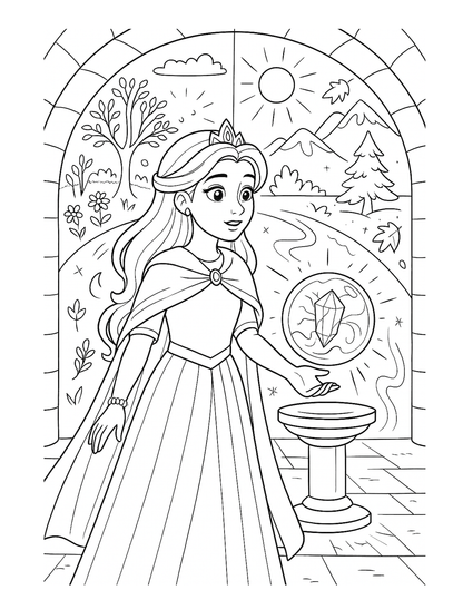 Elina et le Cristal du Temps – Livre enfant à lire et à colorier | ENIALYS Créations