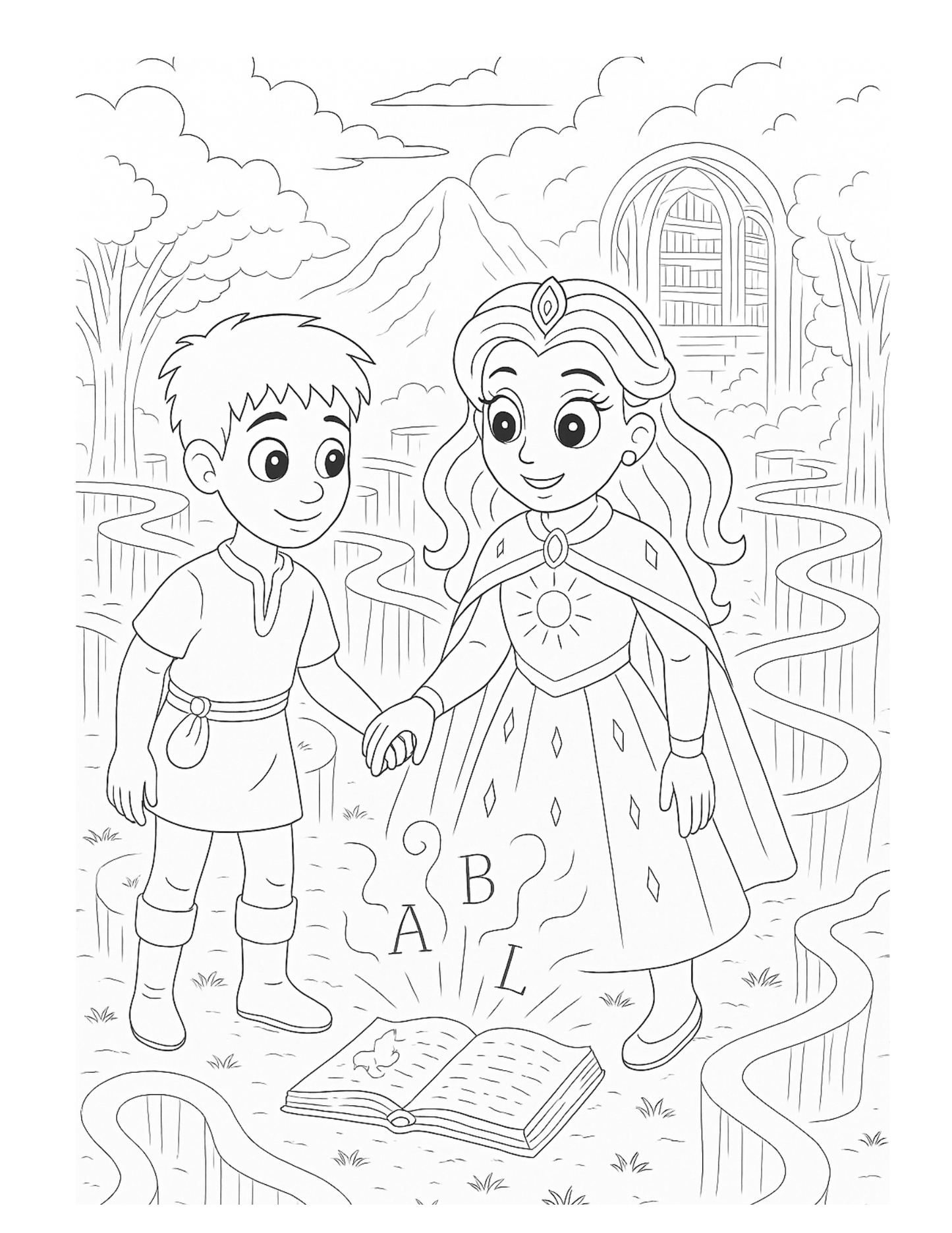 Elina et le Grimoire des Mondes Perdus – Aventure fantastique à lire & colorier | ENIALYS