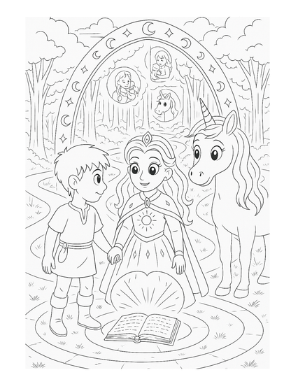 Elina et le Grimoire des Mondes Perdus – Aventure fantastique à lire & colorier | ENIALYS