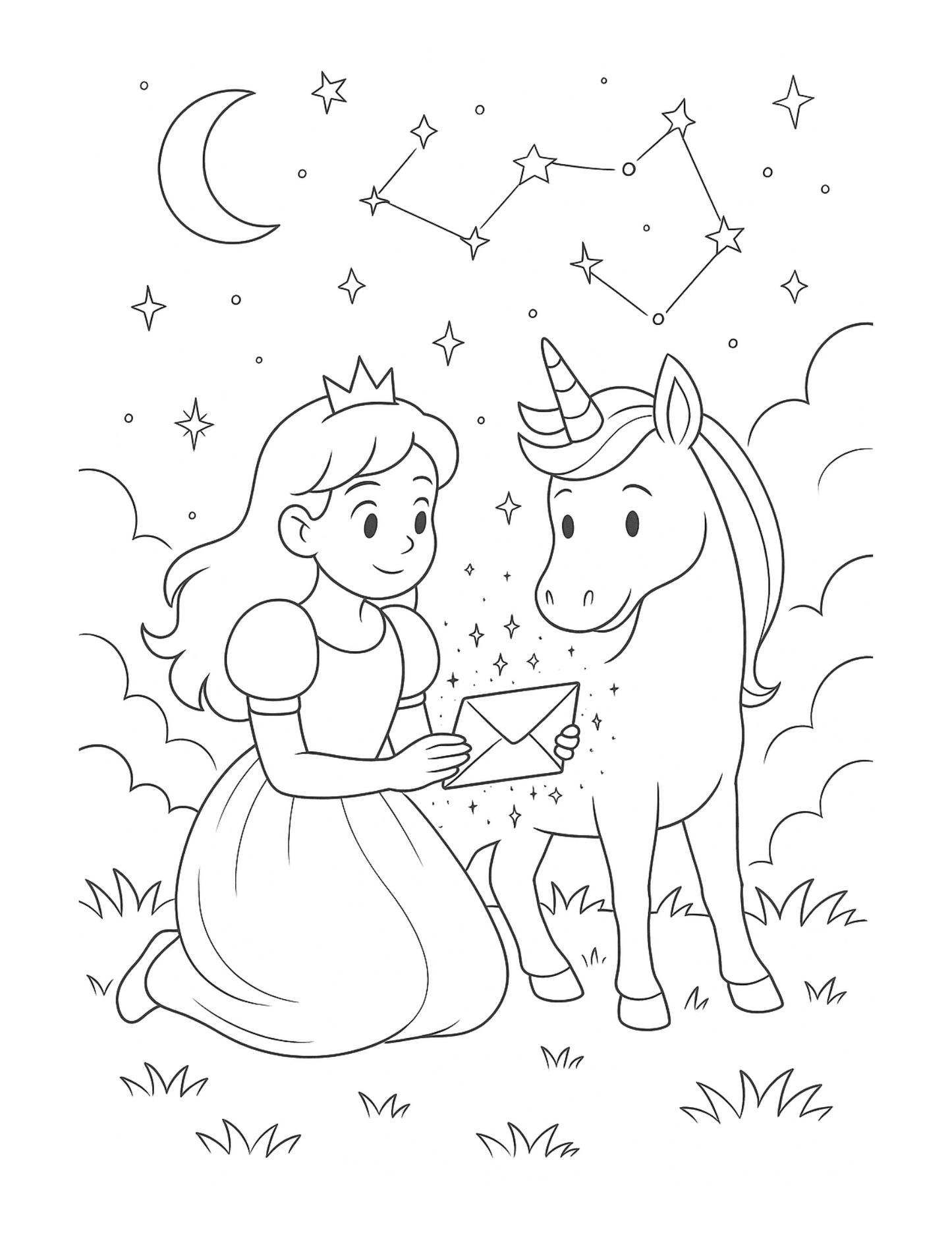 Lila et le Royaume des Étoiles – Livre enfant à lire et à colorier | ENIALYS Créations