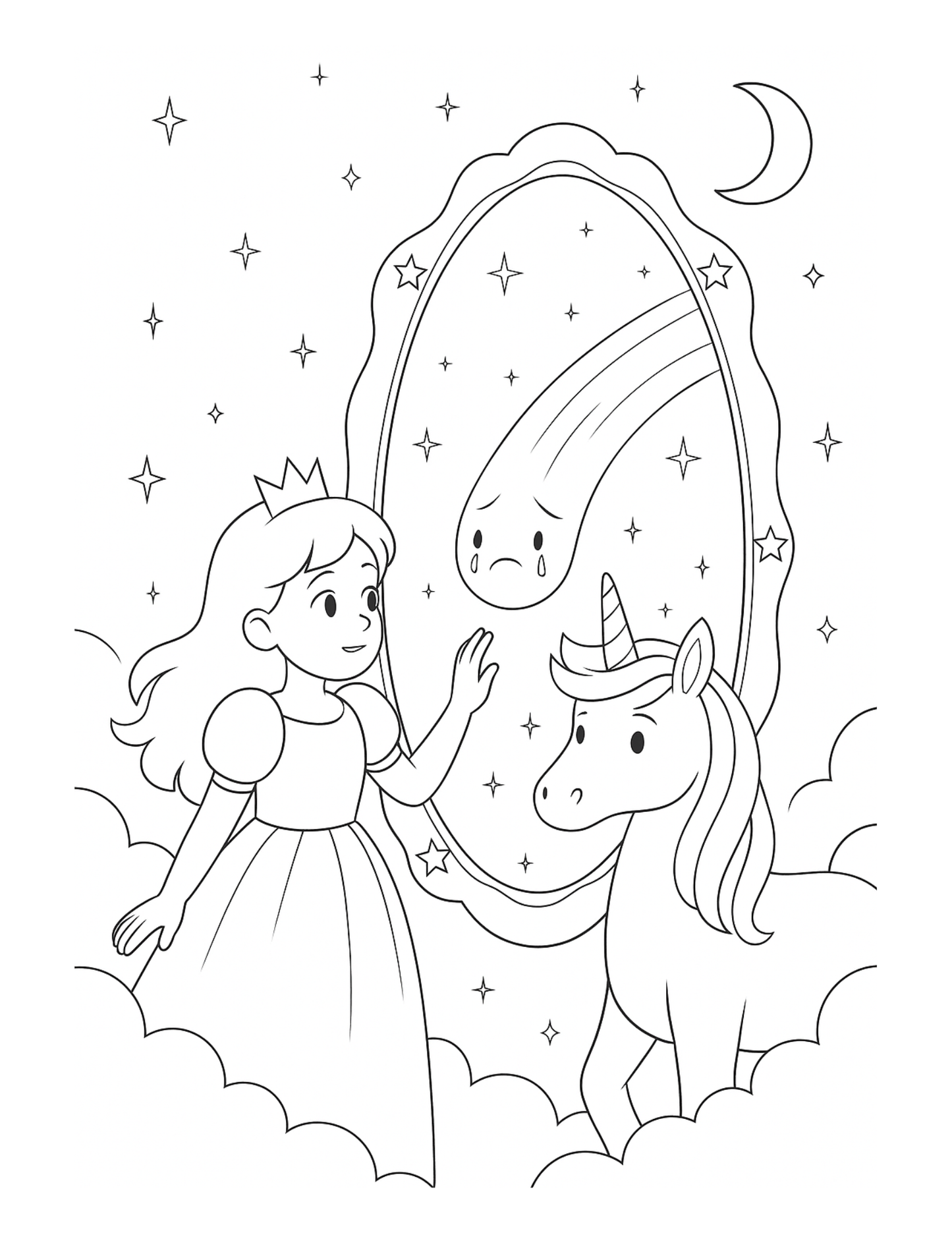 Lila et le Royaume des Étoiles – Livre enfant à lire et à colorier | ENIALYS Créations