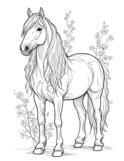 Chevaux & Équilibre Intérieur – Livre de coloriage zen adulte | ENIALYS Créations