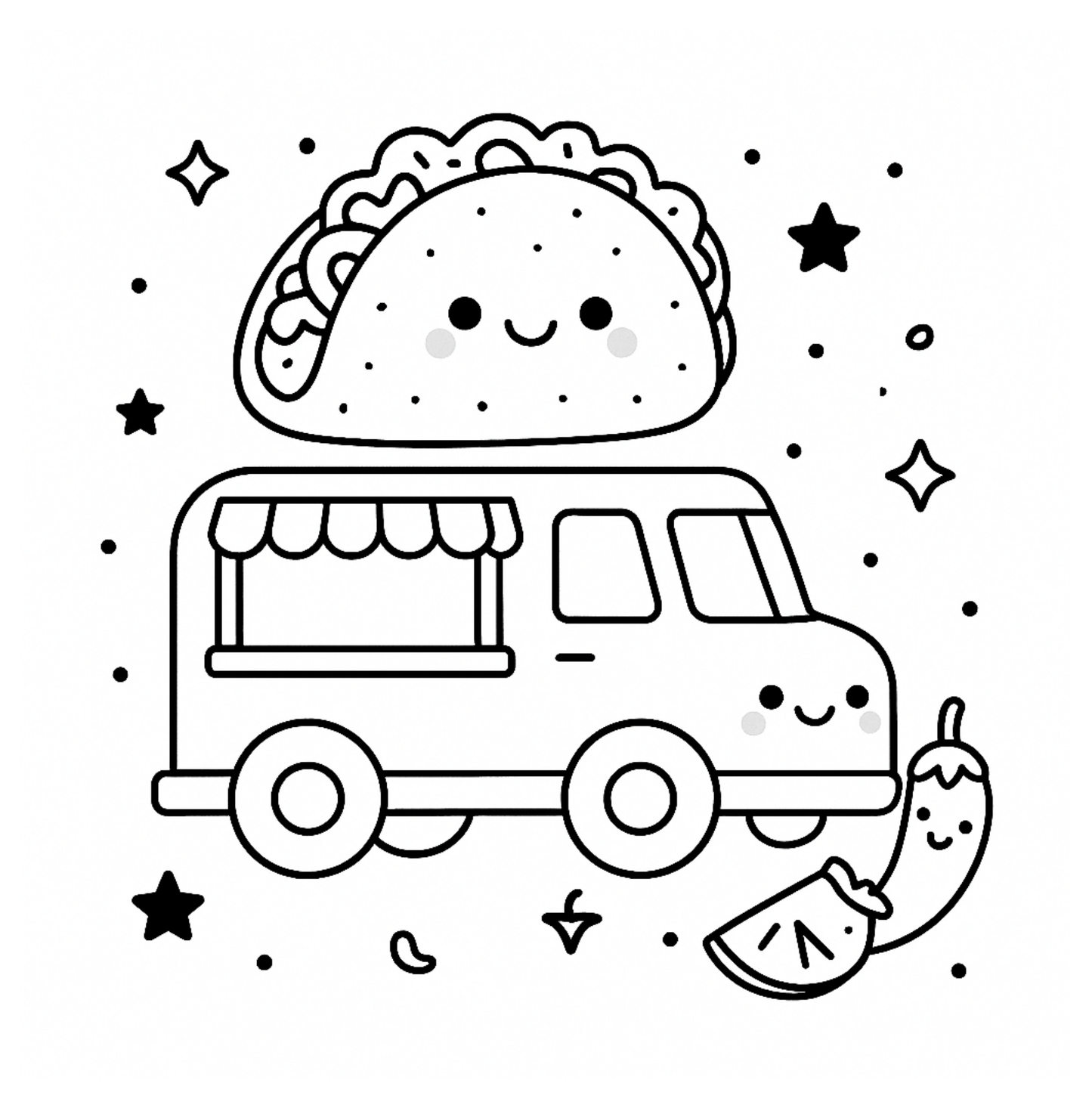 Cuisine & Food Truck – Coloriages gourmands & recettes kawaii | ENIALYS