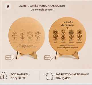 Le Jardin de Maman personnalisé en bois – Cadeau fête des mères unique