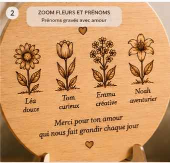 Le Jardin de Maman personnalisé en bois – Cadeau fête des mères unique
