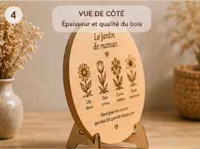 Le Jardin de Maman personnalisé en bois – Cadeau fête des mères unique