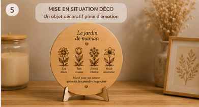 Le Jardin de Maman personnalisé en bois – Cadeau fête des mères unique