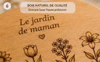 Le Jardin de Maman personnalisé en bois – Cadeau fête des mères unique