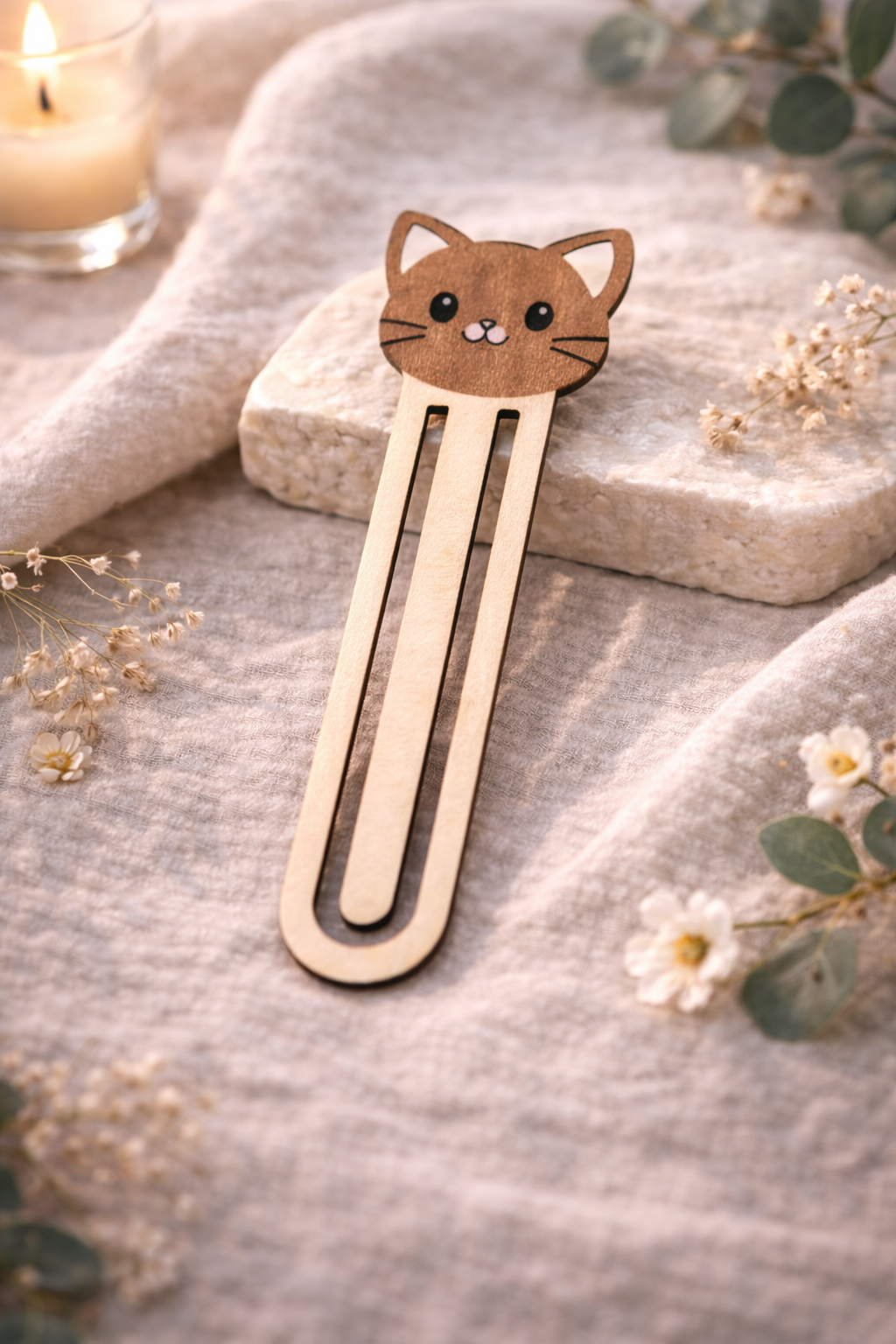 marque-page en bois artisanal 3 mm – Création unique L’Atelier Enialys