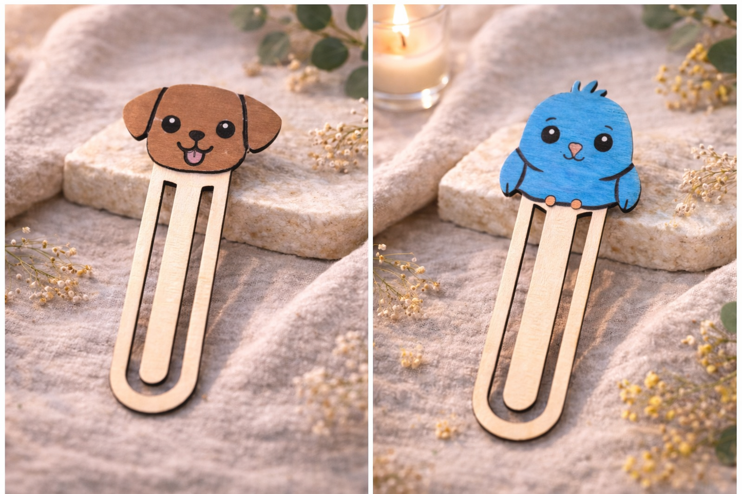 marque-page en bois artisanal 3 mm – Création unique L’Atelier Enialys