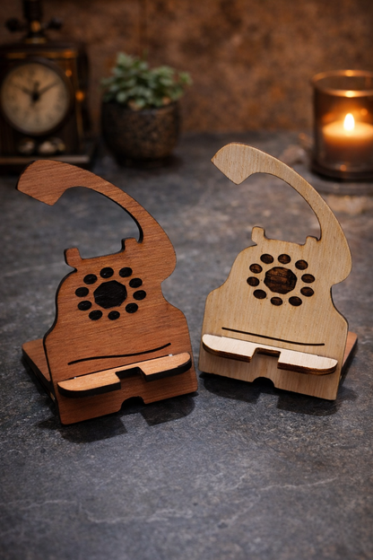 Support téléphone bois personnalisable – Créez votre style avec L'atelier Enialys