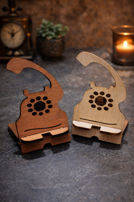 Support téléphone bois personnalisable – Créez votre style avec L'atelier Enialys