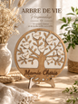 Arbre de Vie Personnalisé en Bois – Prénoms Gravés | Cadeau Famille Unique