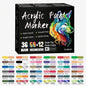 Feutres Acryliques Double Pointe – 72 Couleurs (36 Feutres)