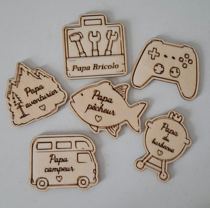Magnets en bois personnalisés | Aimants gravés personnalisables | Prénom, animaux, passions & cadeaux uniques
