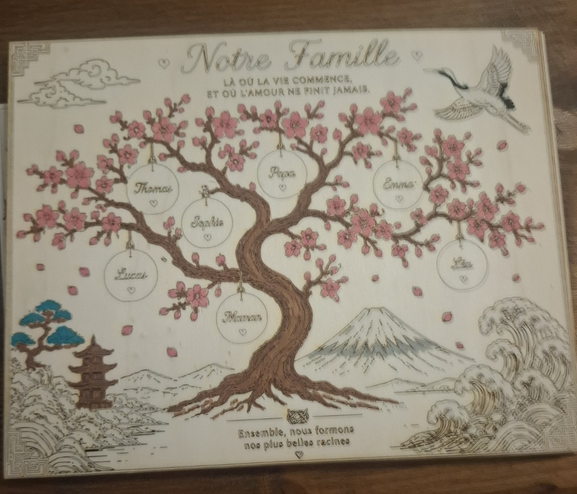 Arbre de vie japonais personnalisé en bois